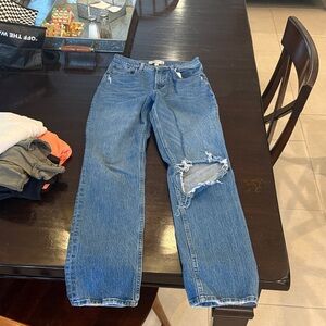 Abercrombie & Fitch Blue Distressed Jeans